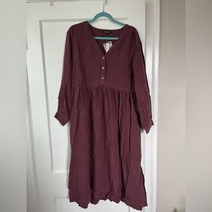 Madewell Lightspun Button-Front midi dress